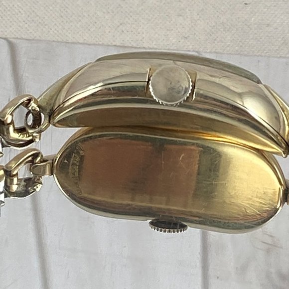Vintage Gruen Curvex 17 Jewel 1941 Art Deco Ladies Watch 14K Gold Filled - Picture 8 of 11